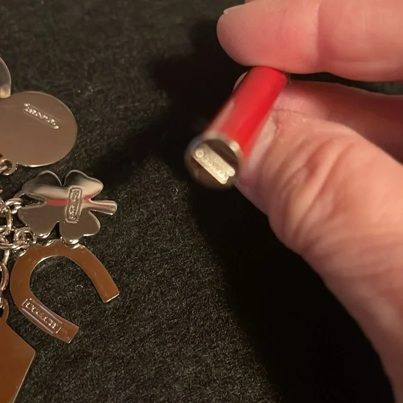 Coach 🔥RETIRED🔥Good Luck Charm Keychain with Red Pen - Picture 6 of 6